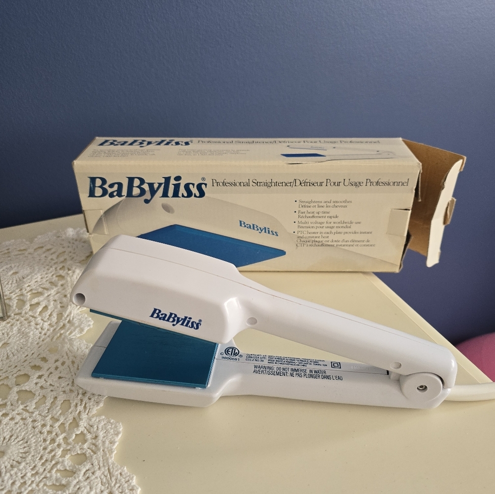 BaByliss White and Blue Hair Straightener